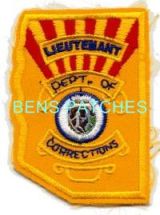 ARIZONA,ARIZONA DEPARTMENT OF CORRECTIONS BADGE PATCH LIEUTENANT 1 STATE SHAPED_wm